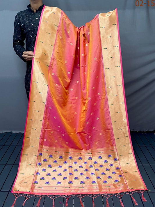 Pure Paithani Silk Saree With Rich Elegant Pallu SR 1-1112 - D2i World