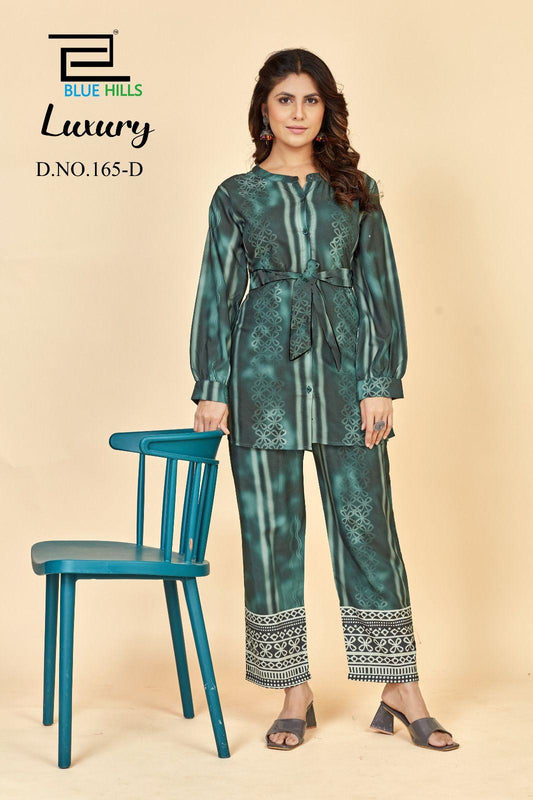 Rayon Print Co Ord Set With Belt GR 18-2611 - D2i World
