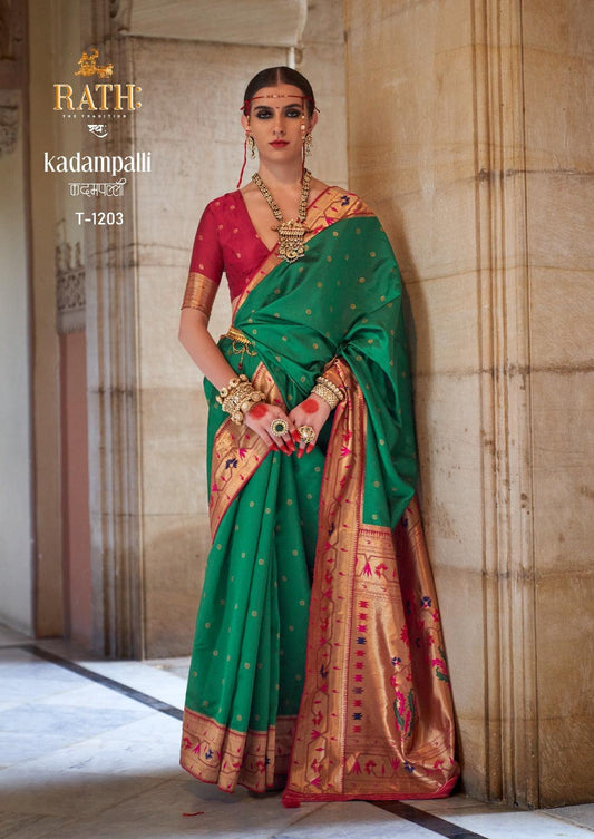 Silk Saree With Paithani Weaving Design SR 2-0310 - D2i World